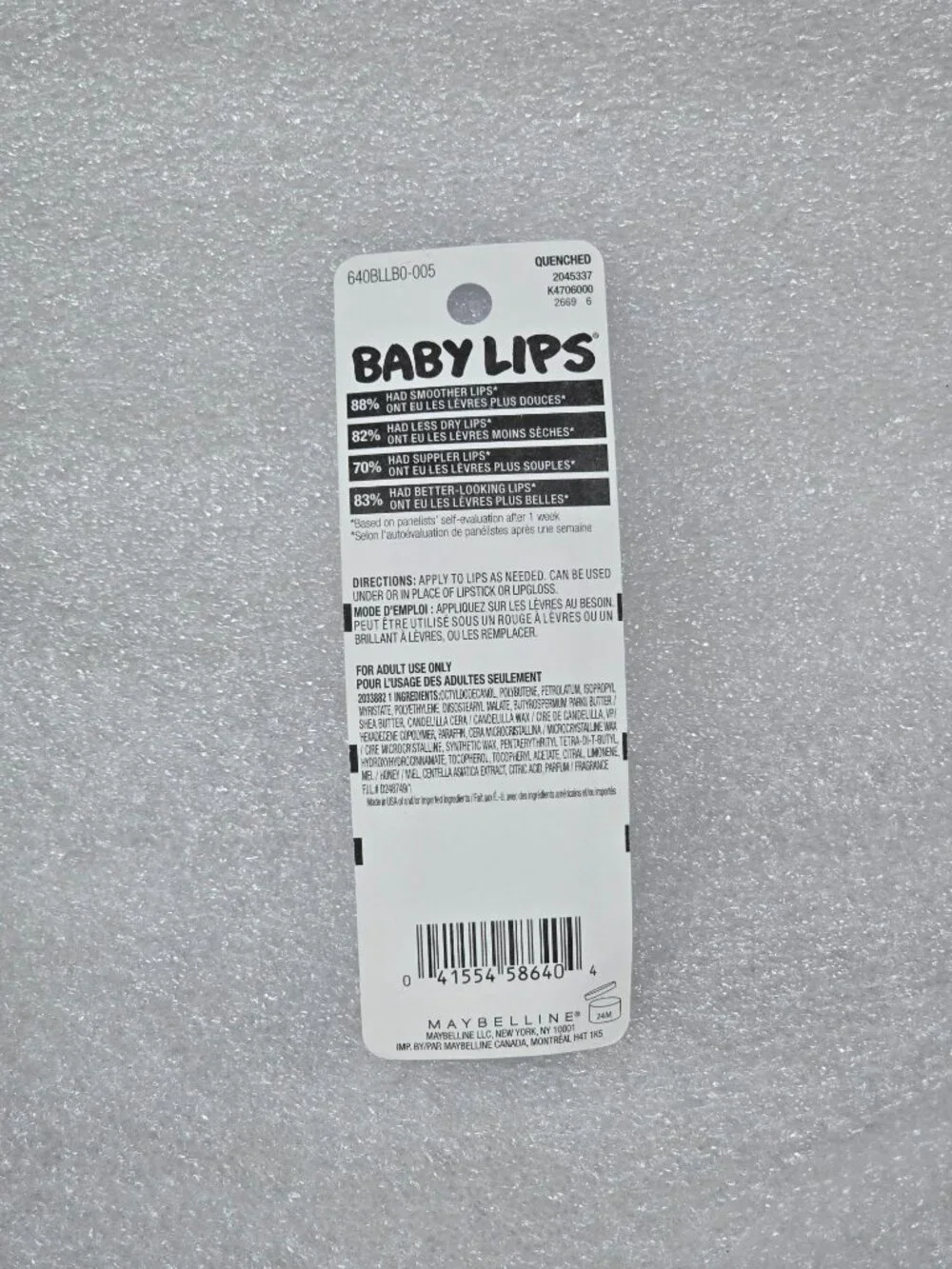 Maybelline Baby Lips Moisturizing Lip Balm 05 Quenched Long-Lasting Hydration